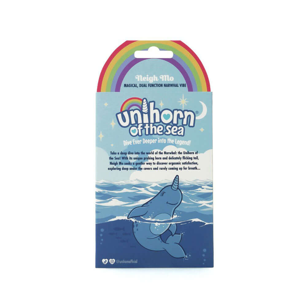 Unihorn of the Sea - Neigh Mo - The Narwhal - Blue USB Rechargeable Dual Motor Stimulator